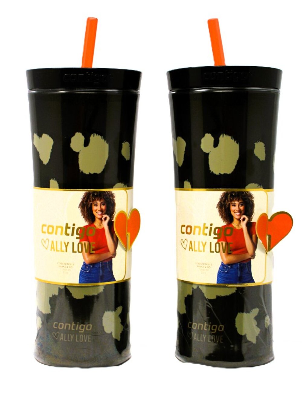 Contigo Ally Love Tumbler 24oz Licorice Cowhide Couture Streeterville Shake & Go
